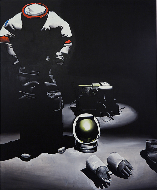 Wilhelm Sasnal, "Untitled (Astronaut)", acrylic paint on canvas, 2011, press materials